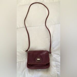Pink fossil mini leather crossbody ( NWOT)